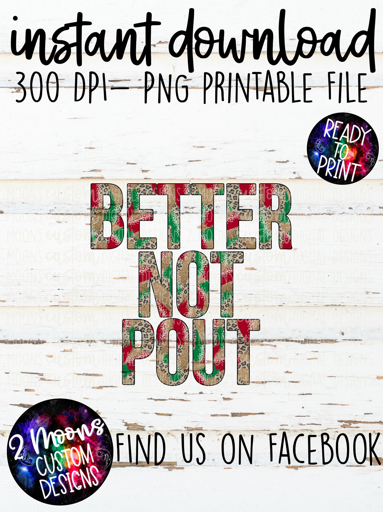 Better Not Pout- Christmas Lights Brushstroke Pattern