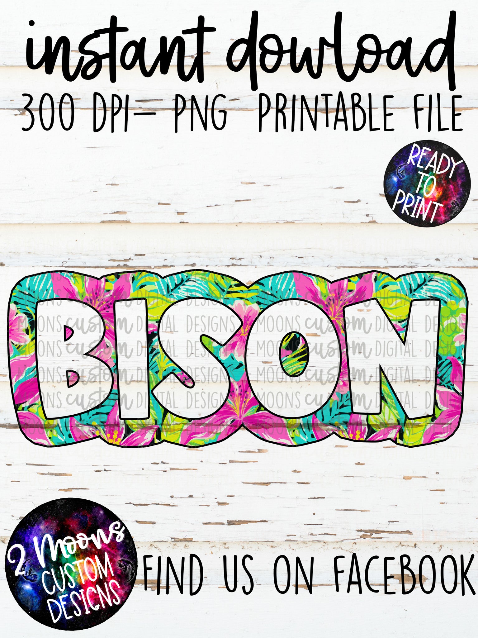 Bison- Floral Mascots