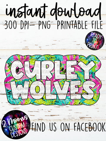 Curley Wolves- Floral Mascots