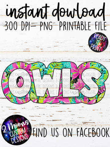 Owls- Floral Mascots