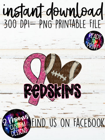 Redskins- Pink out Football