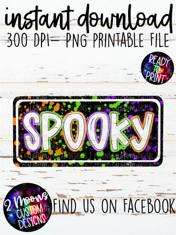 Spooky- Halloween Paint Splatter
