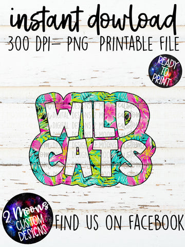 Wildcats- Floral Mascots