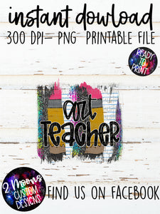 Art Teacher- Back To School Brushstroke