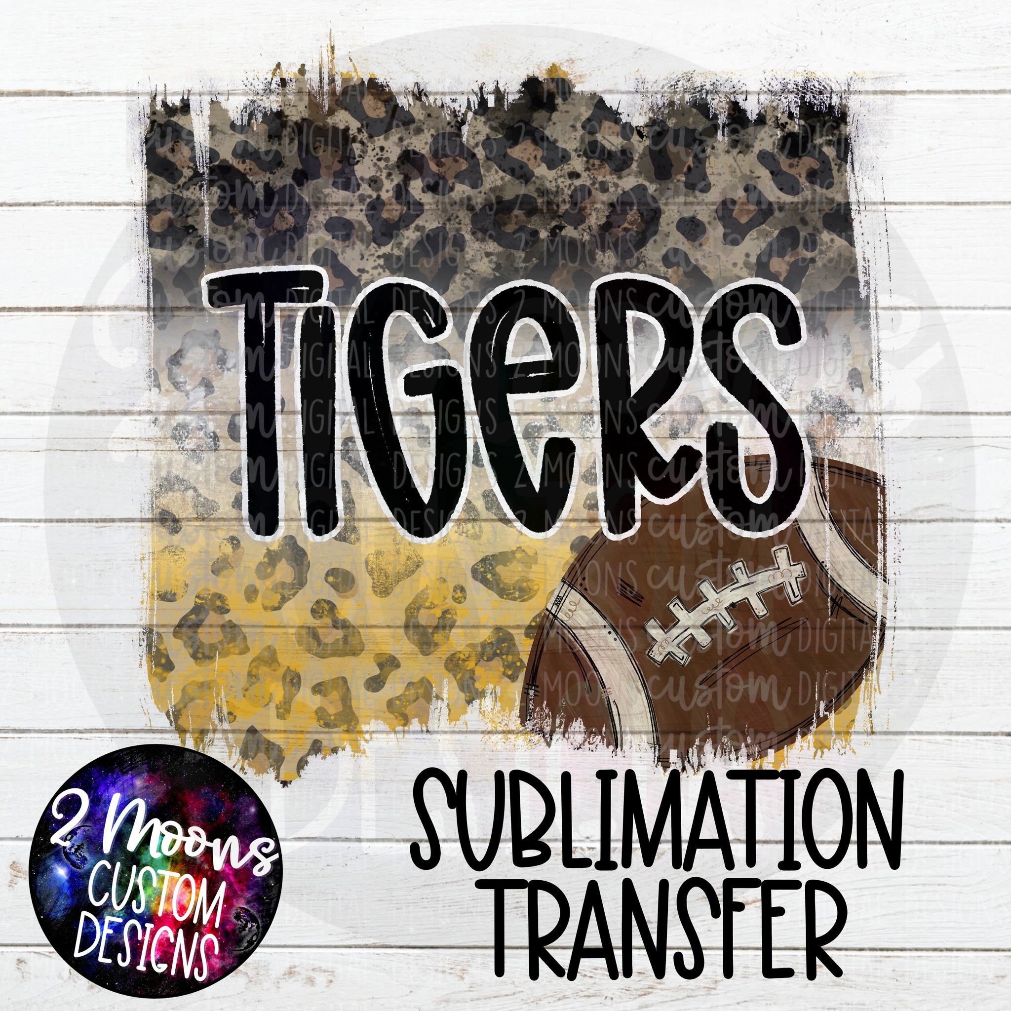 Tigers Black & Gold- Football Design- Sublimation Transfer