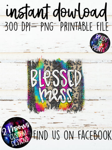 Blessed Mess- Tie Dye Brushstroke