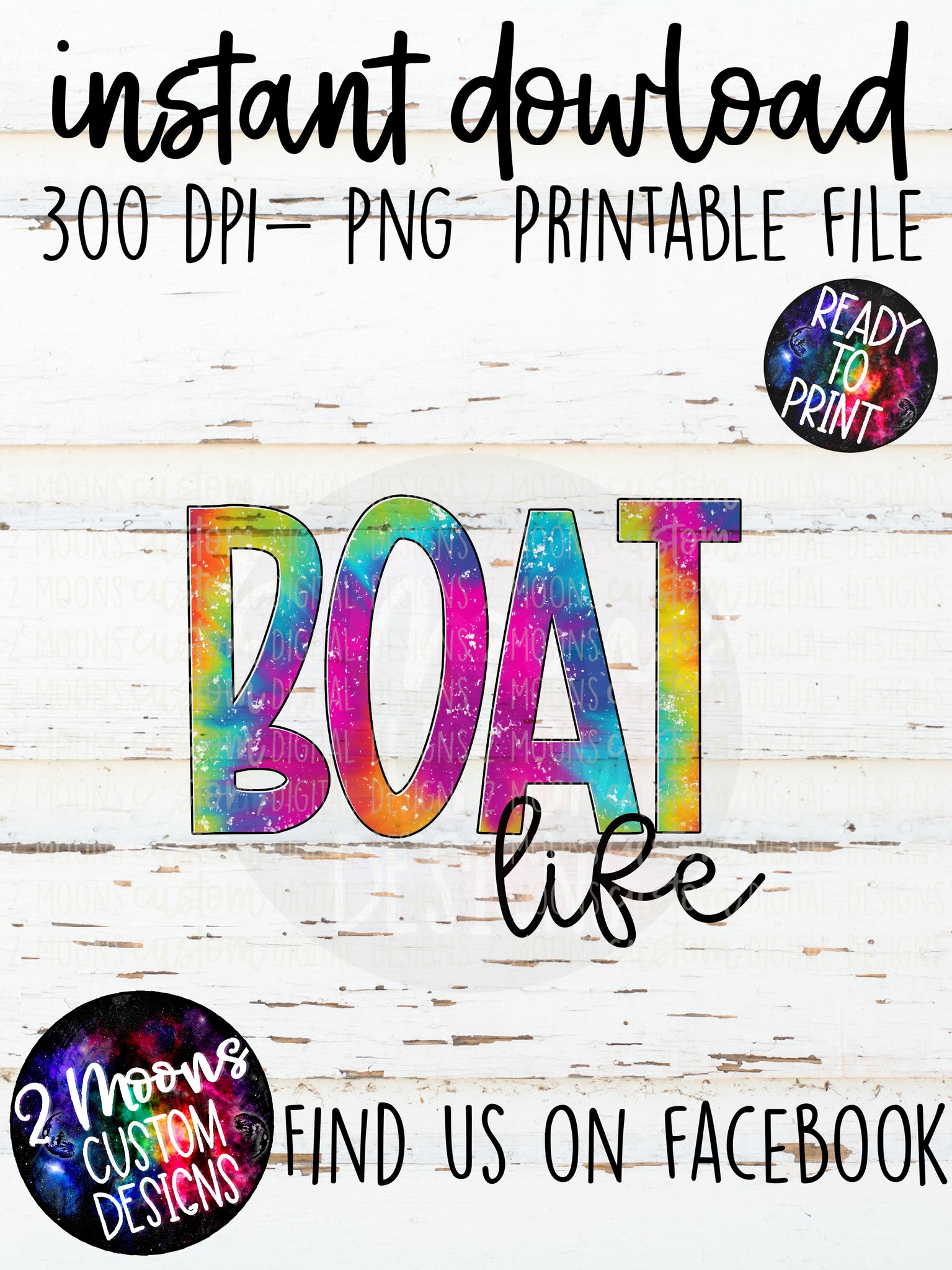 Boat Life- Tie-Dye Design