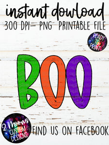 Boo- Halloween Doodle Design