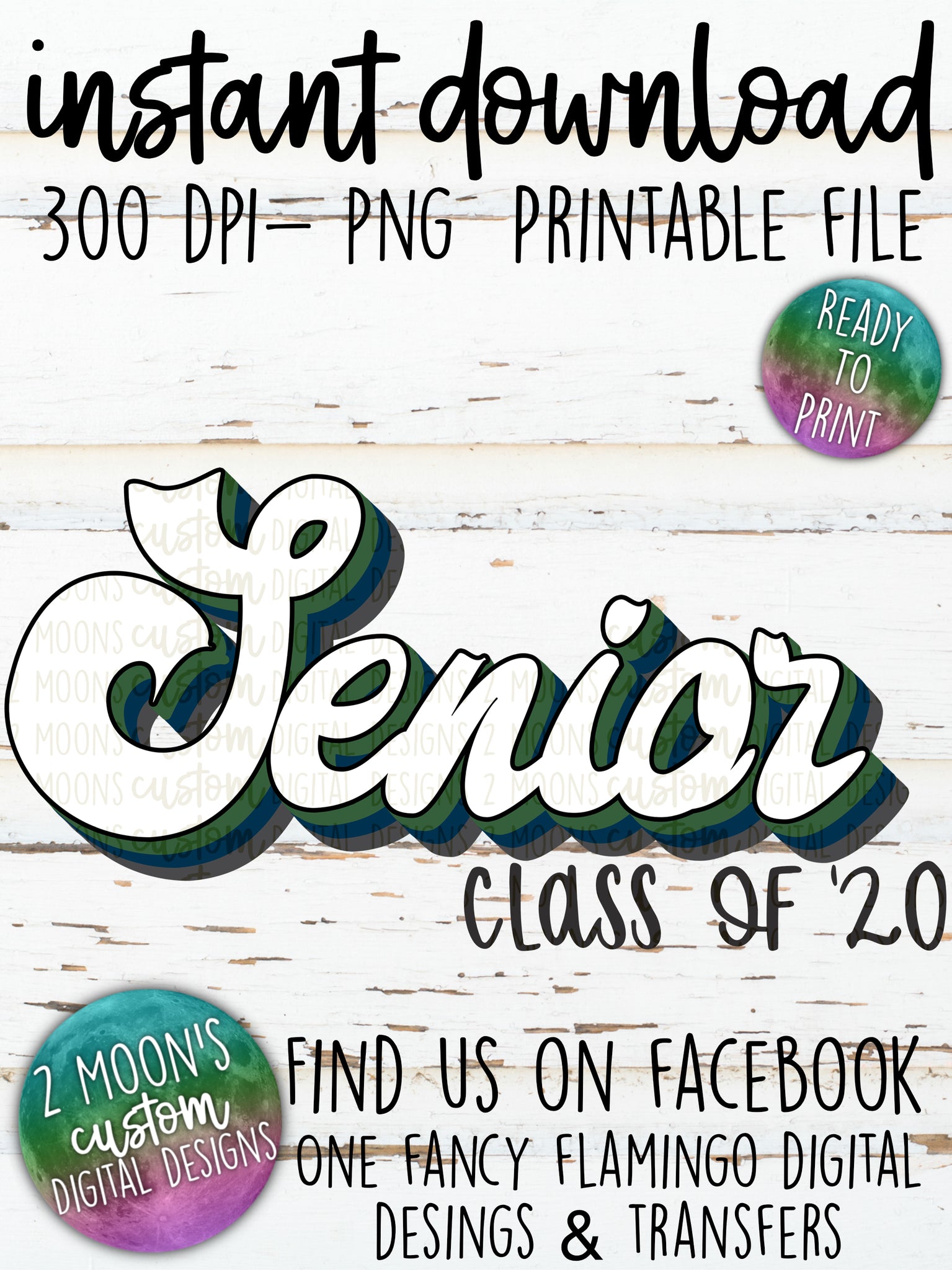 Senior 2020- Boy Version- Retro Design