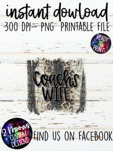 Coach's Wife- Volleyball Brushstroke