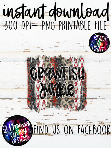 Crawfish Junkie- Crawfish Brushstroke Design