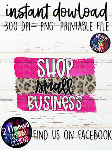 Shop Small Business- Pink & Leopard