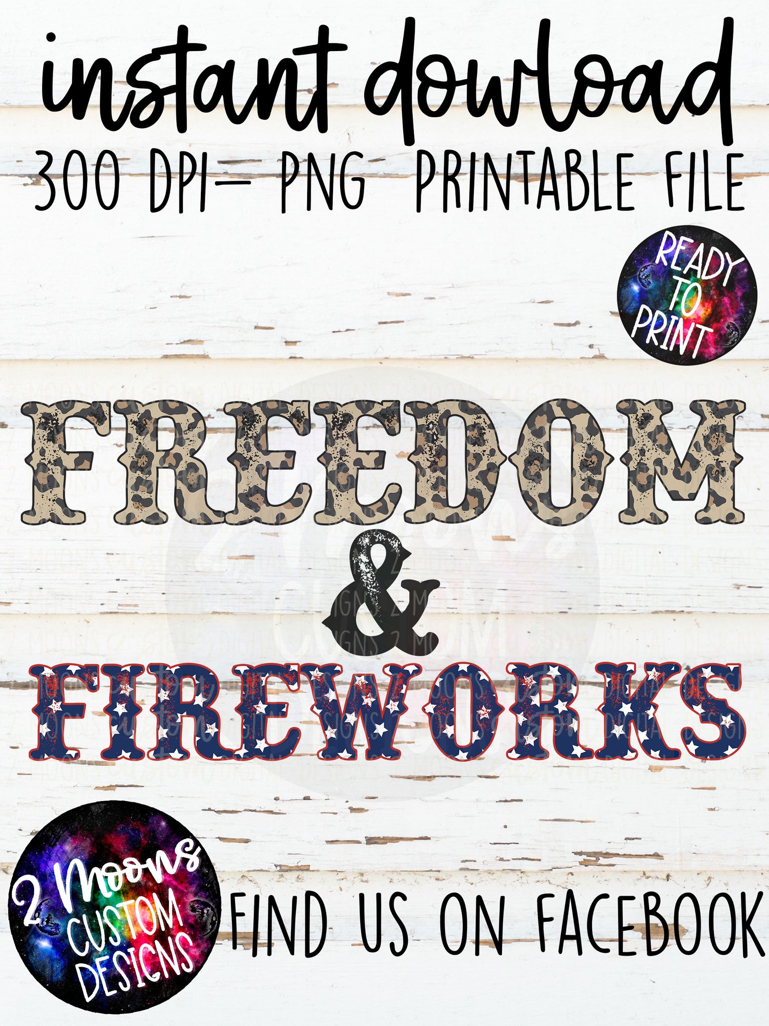 Freedom & Fireworks- Patriotic Design