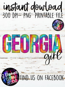 Georgia Girl- Tie-Dye State