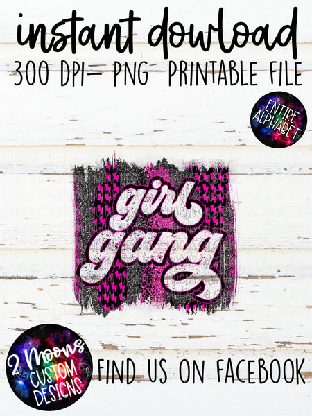 Girl Gang Pink- Brushstroke Design