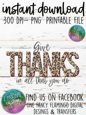 Give thanks in all that you do