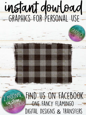 Gray Buffalo Plaid Backgrounds- Add your own text