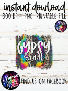 Gypsy Soul- Tie-Dye Brushstroke