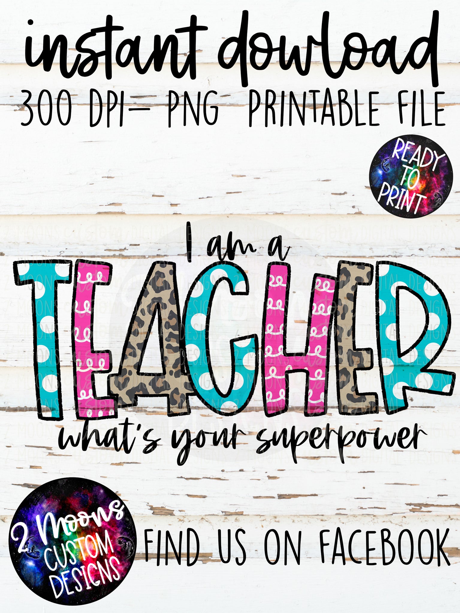 I am a Teacher- Doodle Design