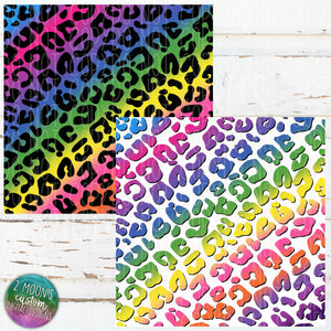 Lisa Frank Inspired Leopard Paper