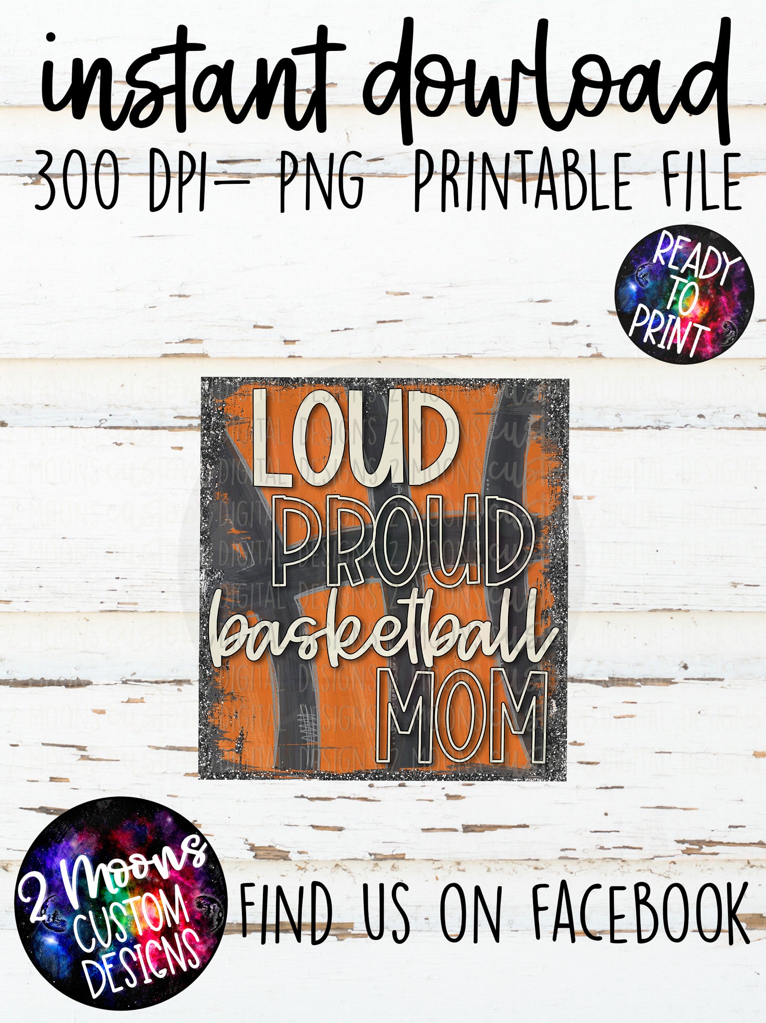 Loud Proud Basketball Mom- Doodle Design