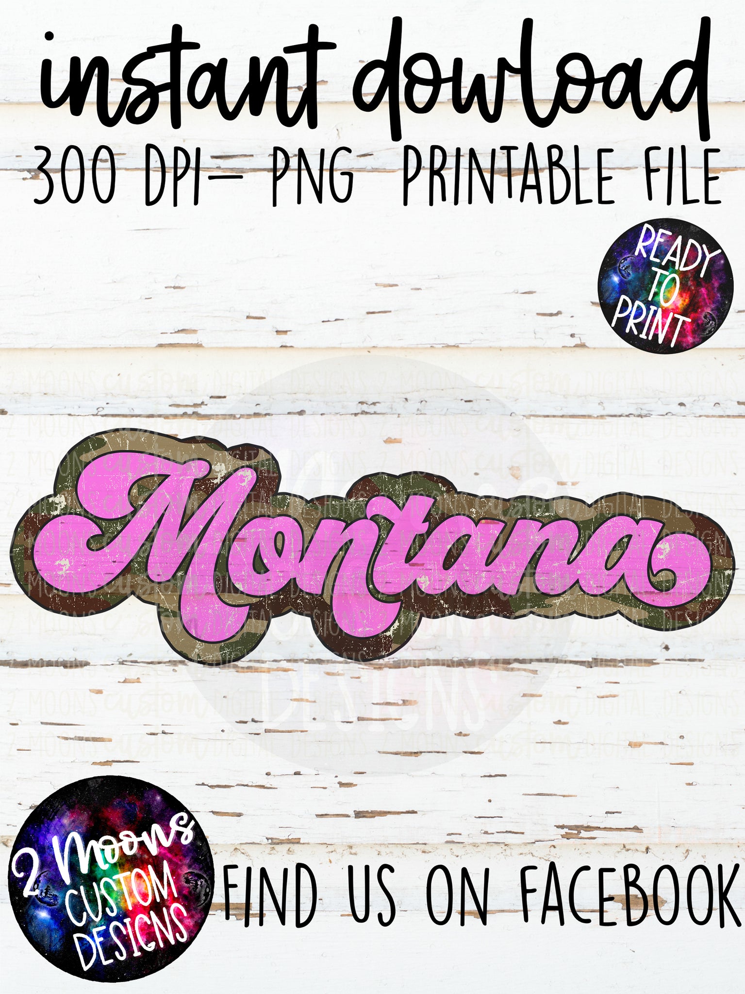 Montana- Camo + Pink Retro State