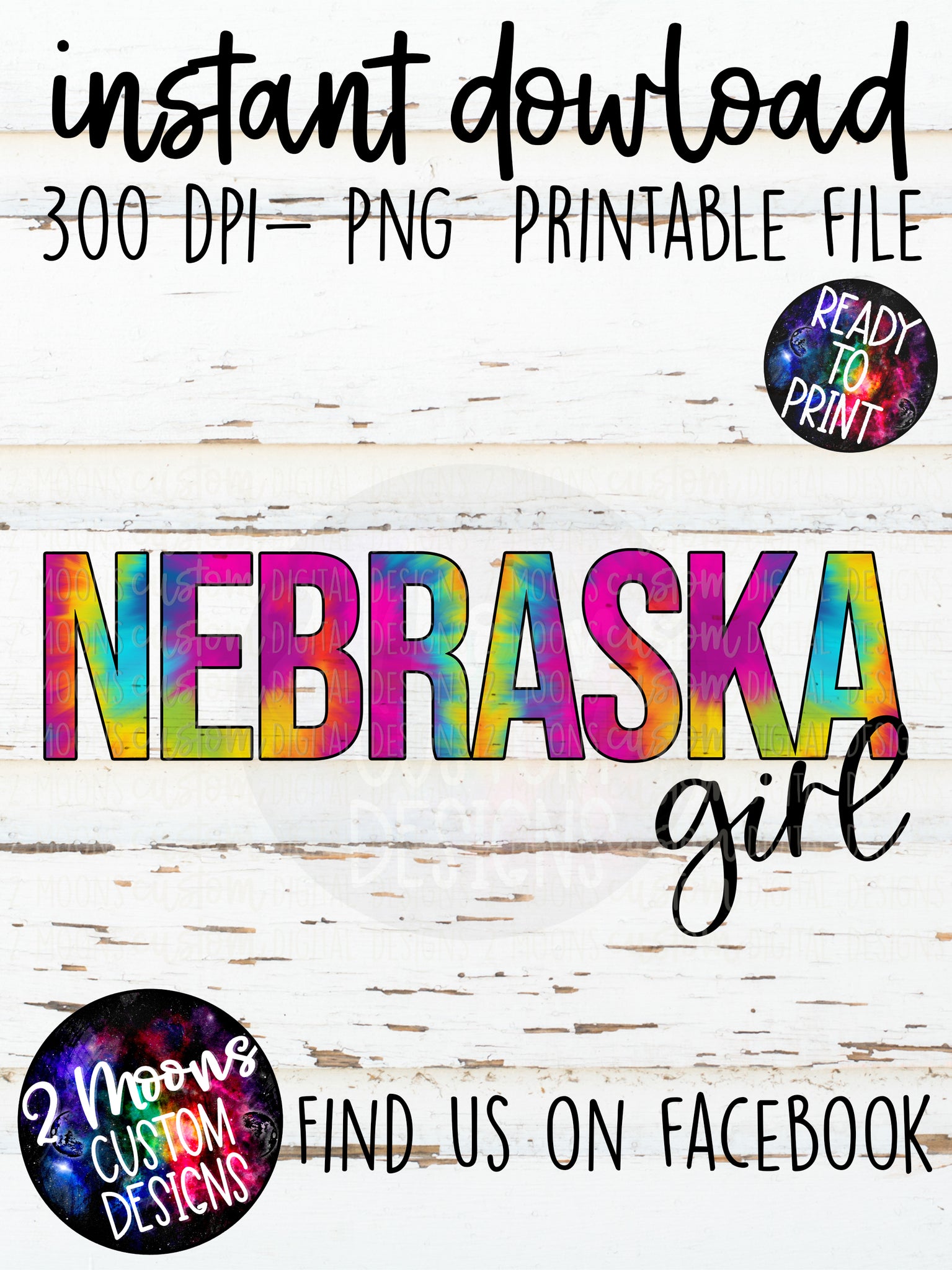 Nebraska Girl- Tie-Dye State