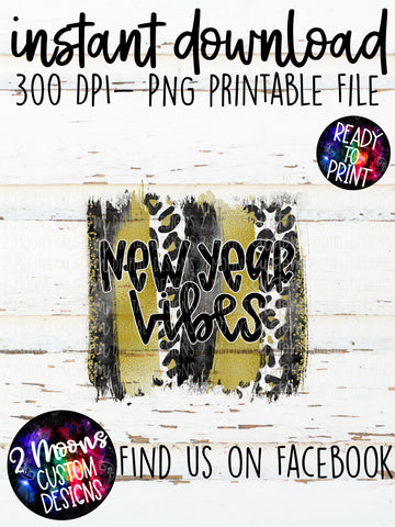 New Year Vibes- New Years Brushstroke