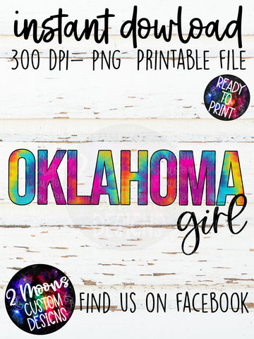 Oklahoma Girl- Tie-Dye State