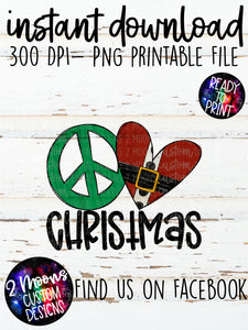 Peace Love Christmas- Christmas Design