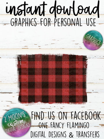 Red Buffalo Plaid Backgrounds- Add your own text