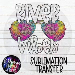 River Vibes- Tie Dye Leopard Sunglasses- Sublimation Transfer