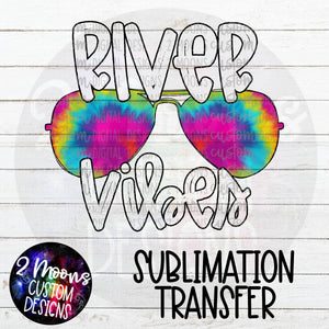 River Vibes- Tie Dye Sunglasses- Sublimation Transfer
