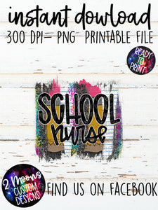 School Nurse- teacher design- Back to School Brushstroke