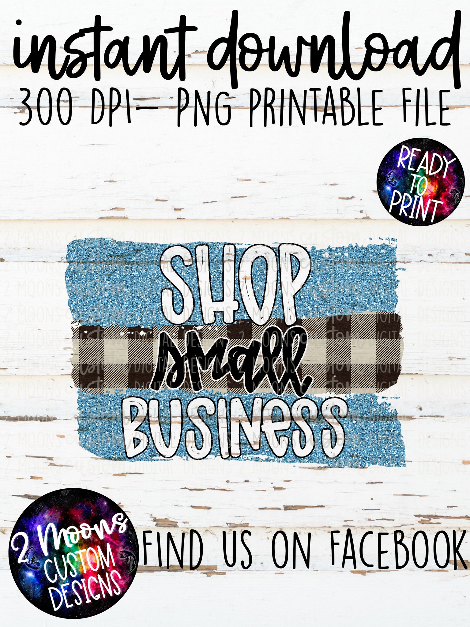 Shop Small Business- Ice Blue