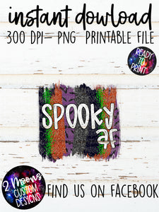 Spooky AF- Halloween Brushstroke
