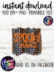 Spooky Vibes- Halloween Brushstroke Design