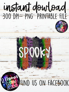 Spooky- Halloween Brushstroke