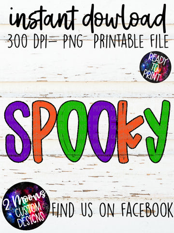 Spooky- Halloween Doodle Design