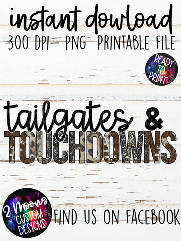 Tailgates & Touchdowns- Football Brushstroke Design