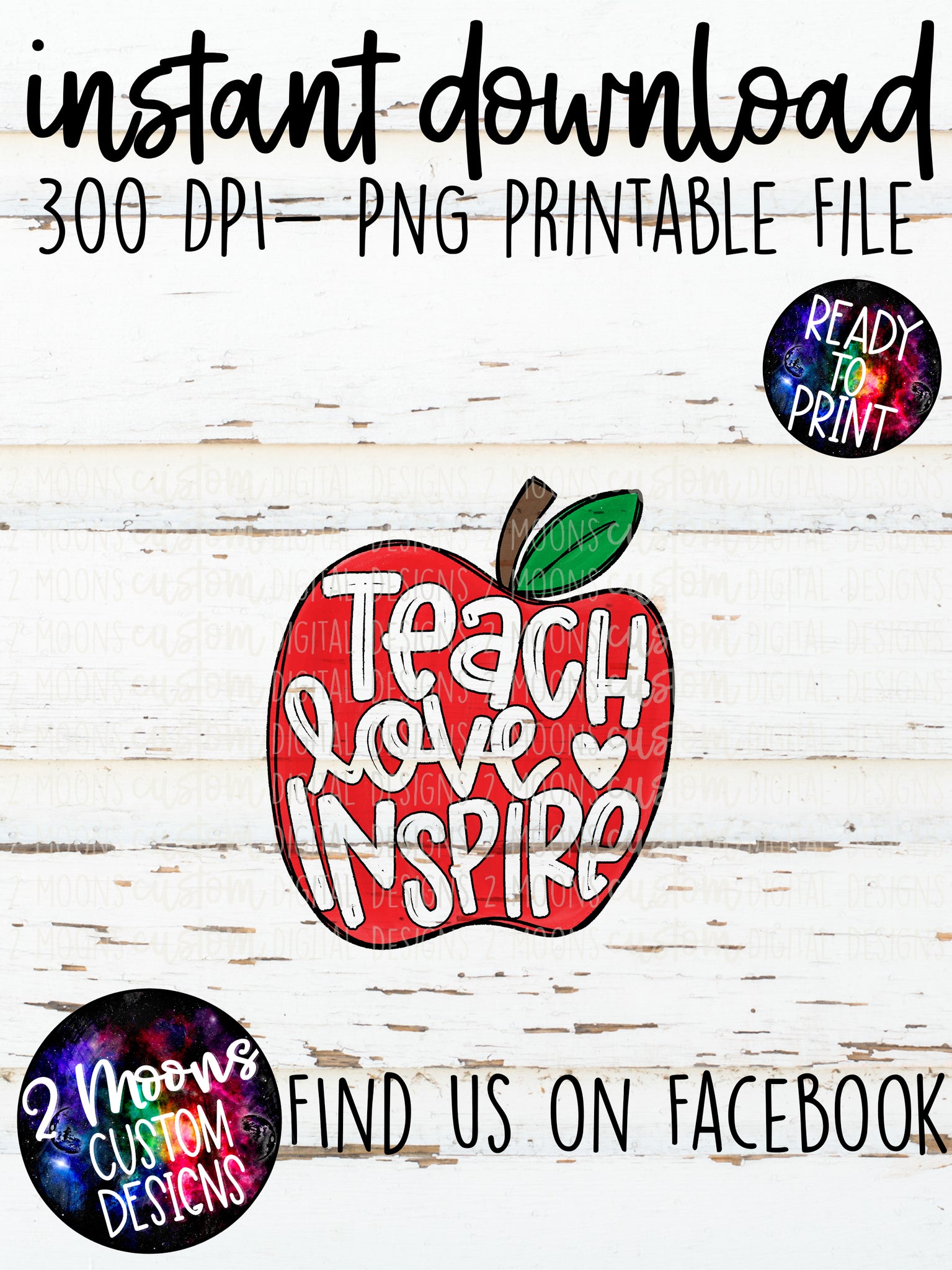 Apple Doodle Design- Teach Love Inspire