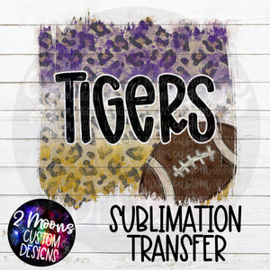Tigers- Purple & Gold- Football Design- Sublimation Transfer
