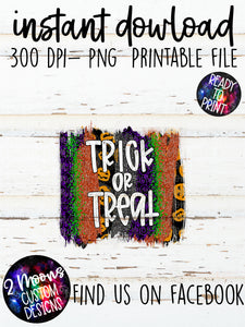 Trick or Treat- Halloween Brushstroke