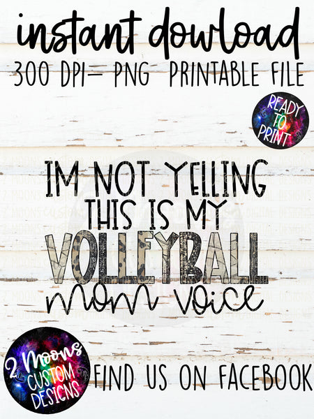 Volleyball Mom Voice- Sports Design