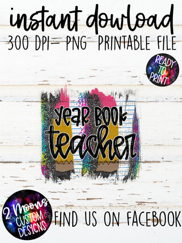 Year Book Teacher- Back To School Brushstroke